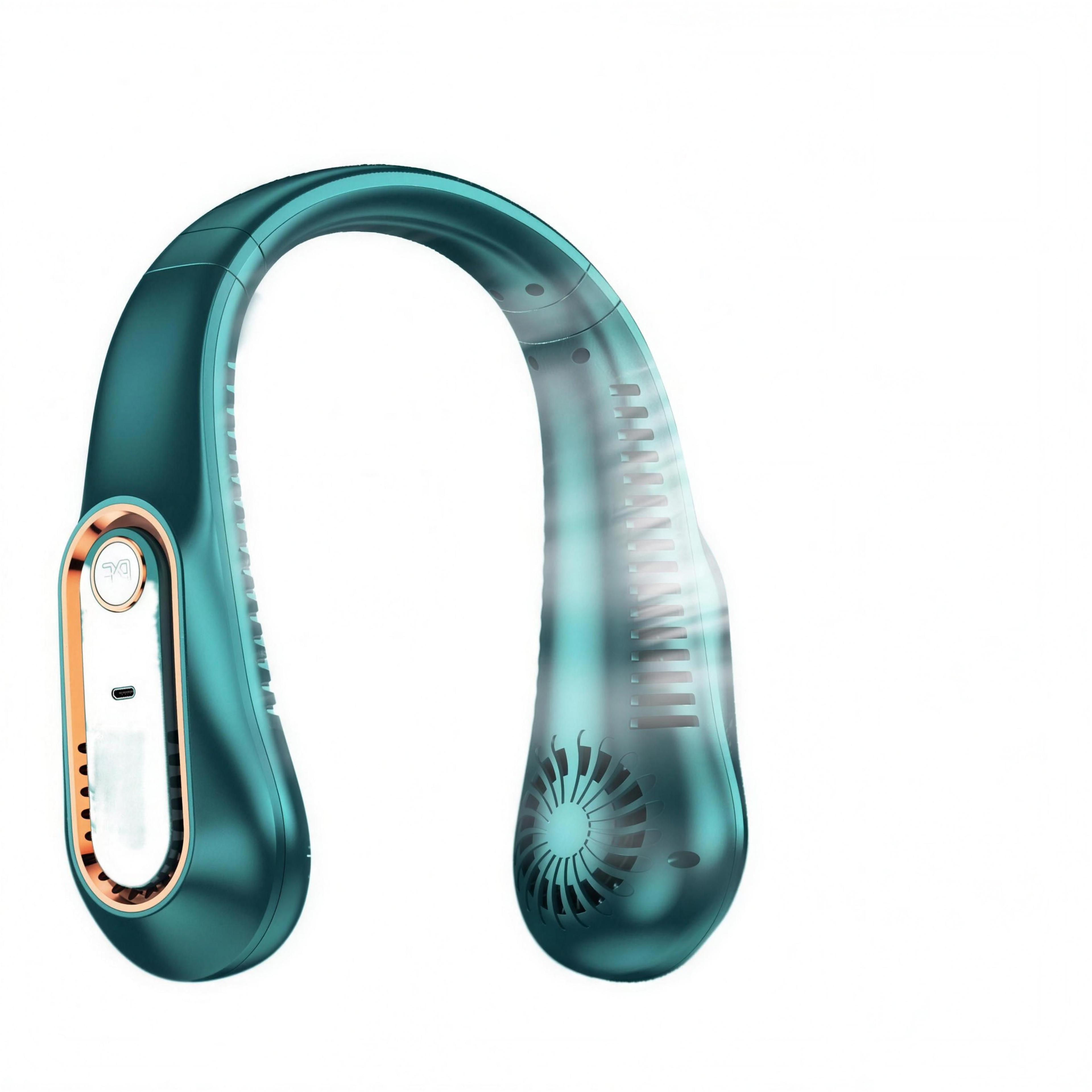 BREEZA bladeless neck fan green with LED display