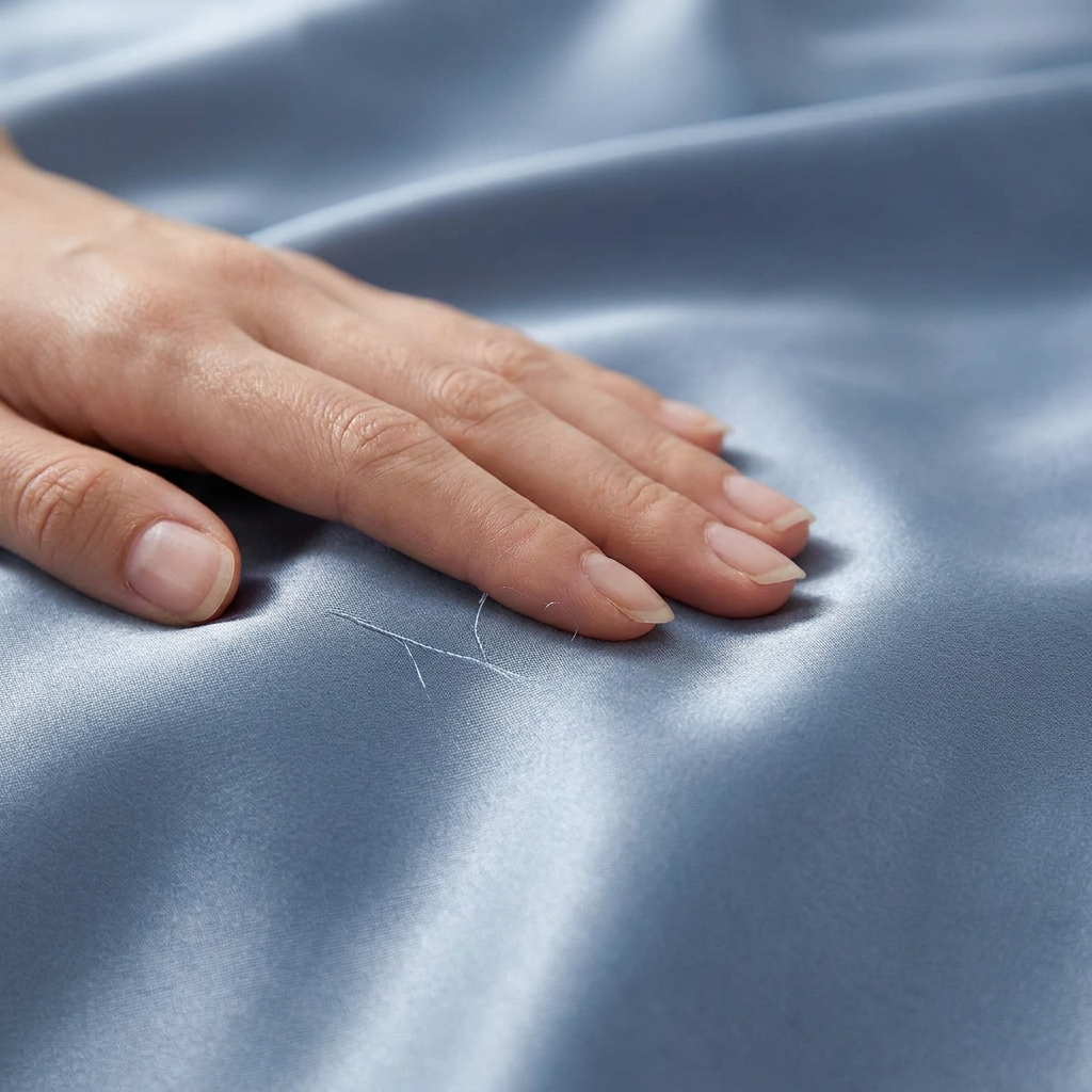 Cool-touch ice-silk fabric detail
